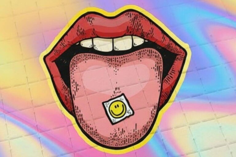 Illustration der molekularen Struktur von 1S-LSD und Labor-Themenvisualisierungen, die die legale psychedelische Forschung in Europa darstellen.