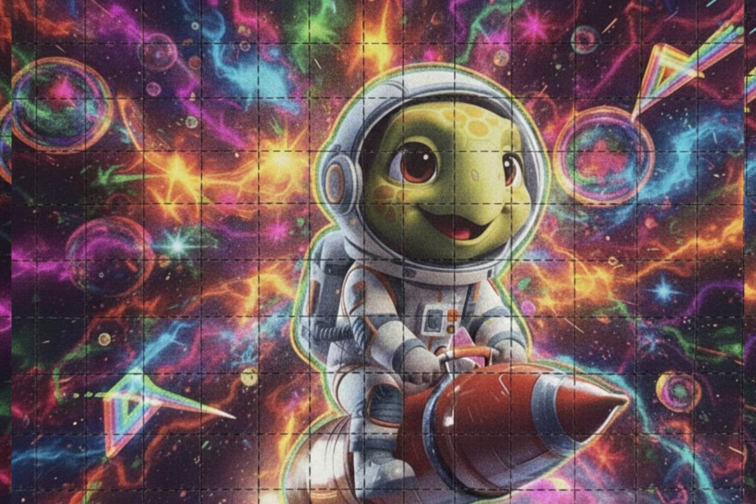 Laborgeprüfter 1S-LSD-Blotter-Tab, der legale LSD-Forschungsoptionen in Deutschland und Europa darstellt.